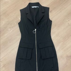 And other stories black mini dress with pockets